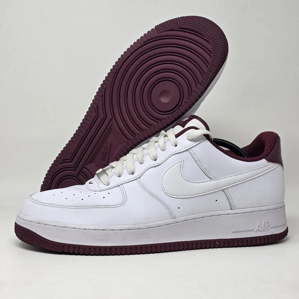 Nike Air Force 1 '07 'White Dark Beetroot' DH7561-106 Men's Shoes Size 13